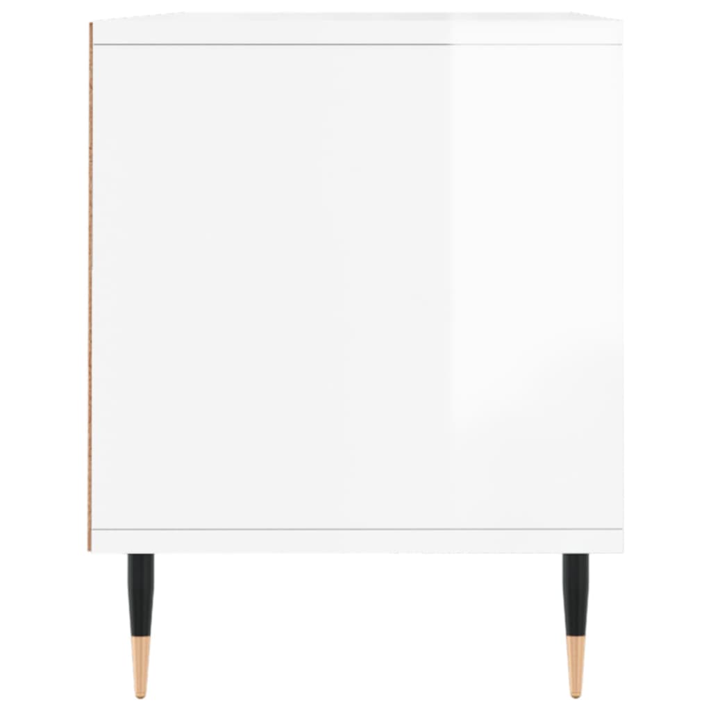 TV skapītis, balts, 100x34,5x44,5cm, koka, glancēts