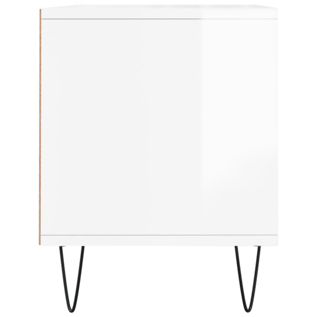TV skapītis, balts, 100x34,5x44,5cm, koka, glancēts