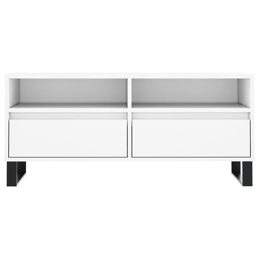 TV stand, white, 100x34.5x44.5cm, wood
