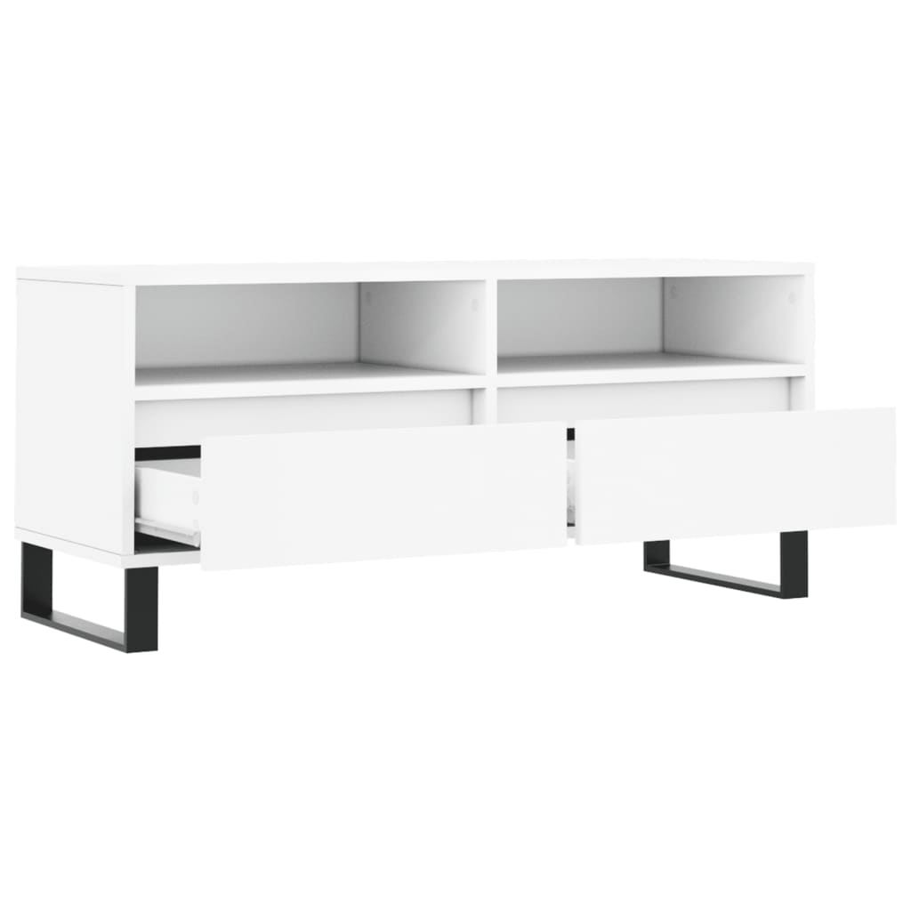 TV stand, white, 100x34.5x44.5cm, wood