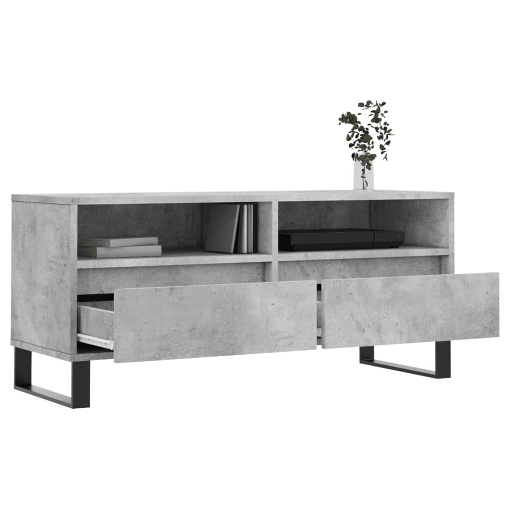 TV cabinet, concrete grey, 100x34.5x44.5cm, wood