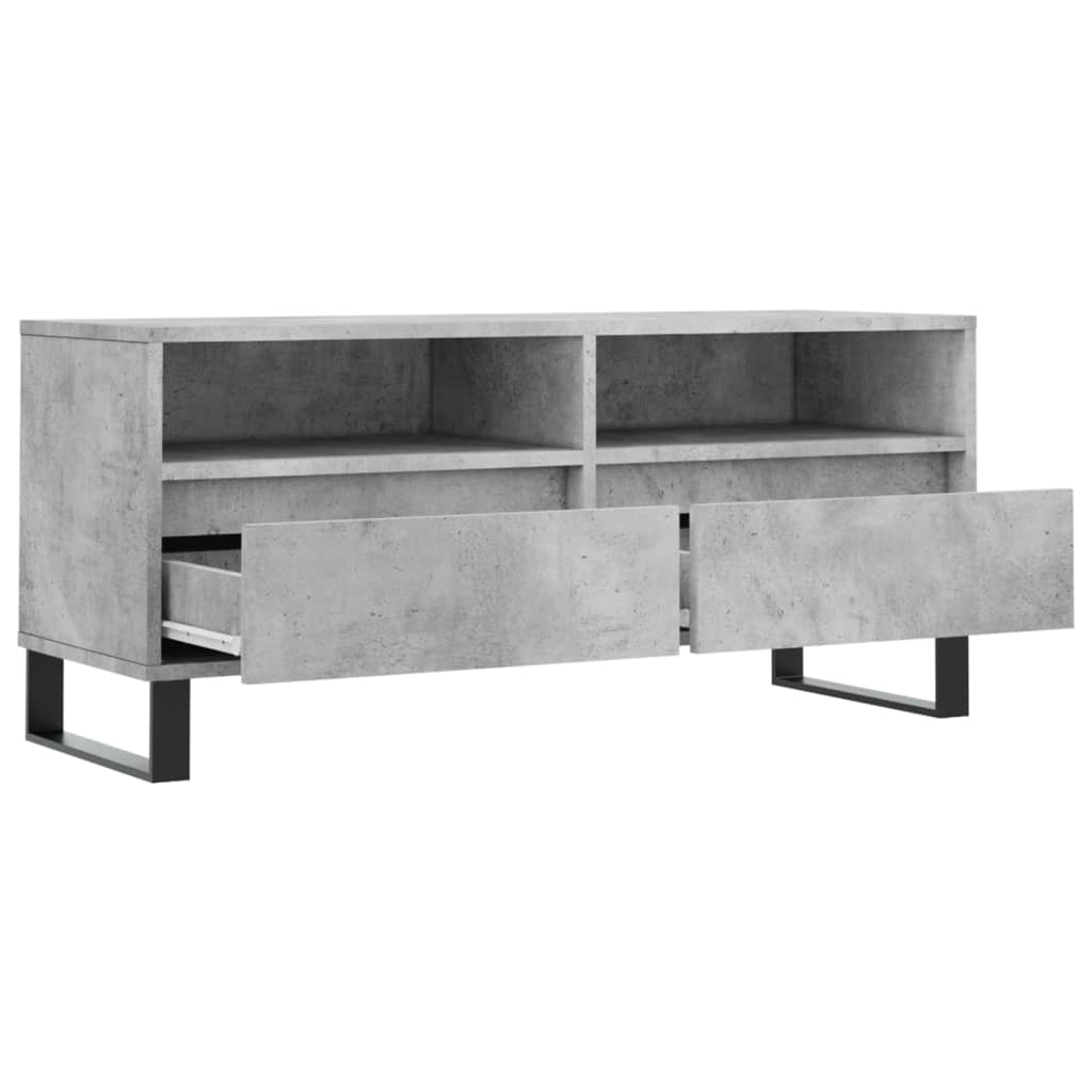 TV cabinet, concrete grey, 100x34.5x44.5cm, wood