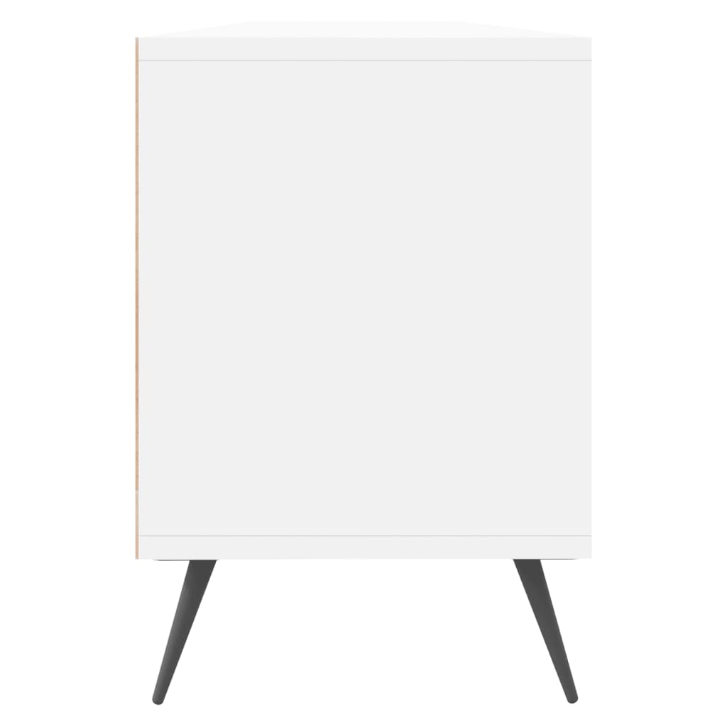 Televizora skapītis, balts, 150x30x44,5cm, apstrādāta koksne