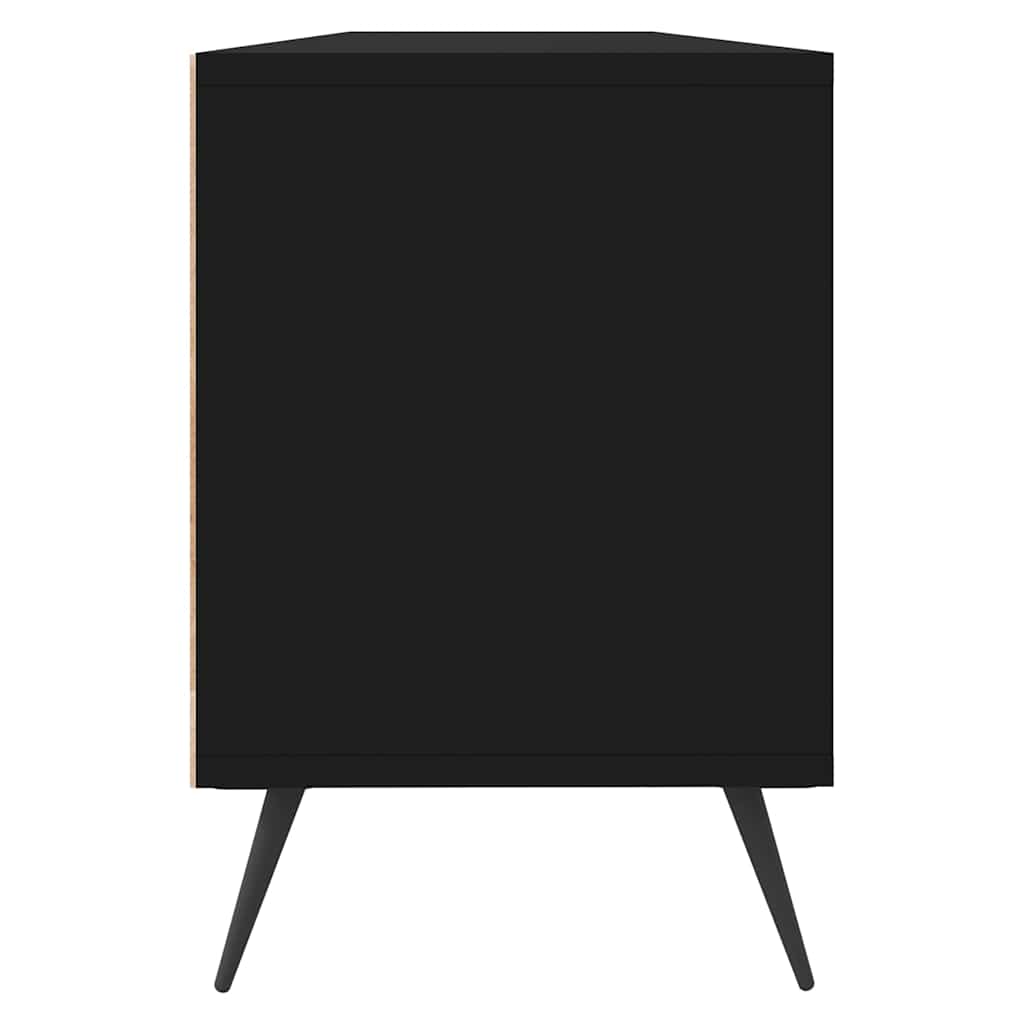 Televizoriaus spintelė, juoda, 150x30x44,5cm, apdirbta mediena