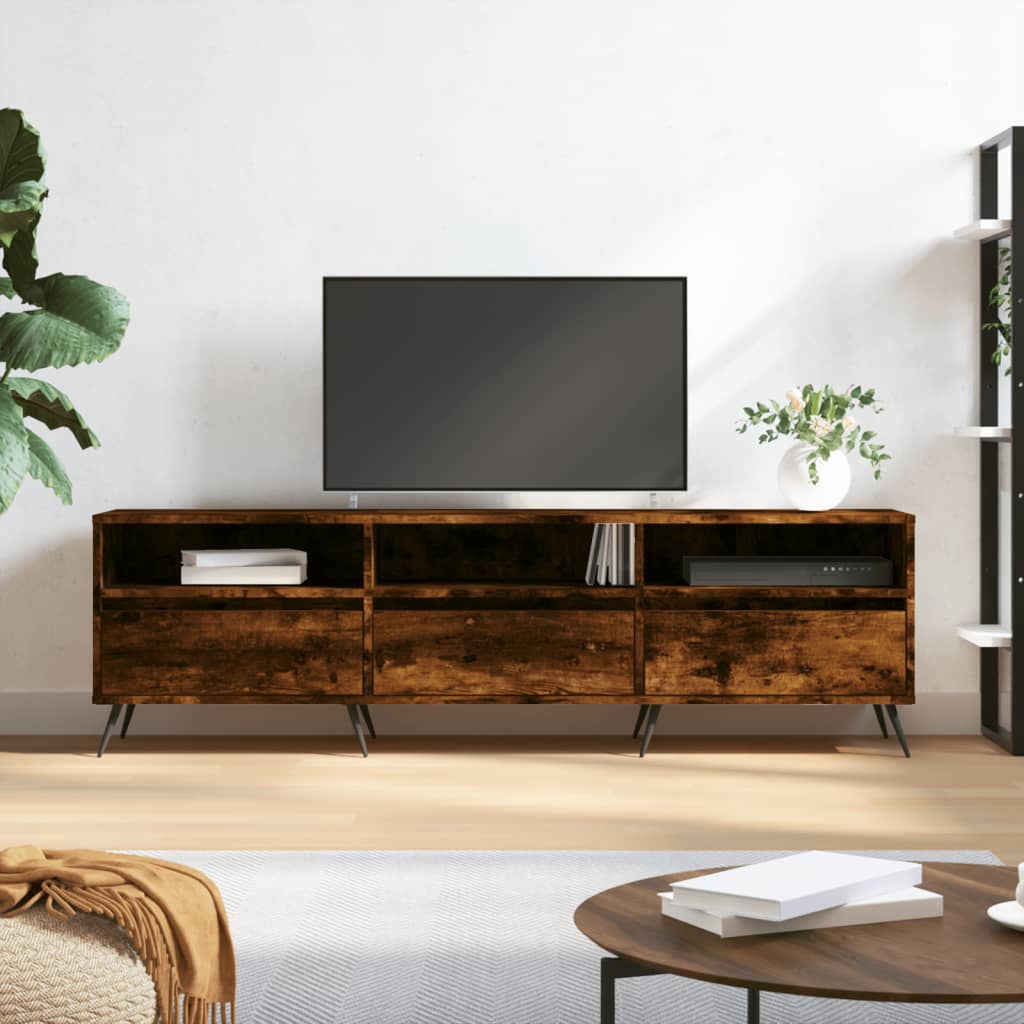 Televizoriaus spintelė, dūminio ąžuolo, 150x30x44,5cm, mediena