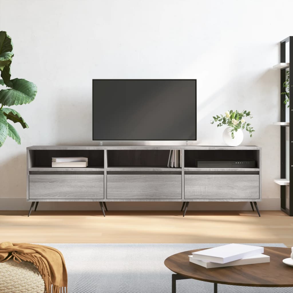 TV skapītis, pelēks ozols, 150x30x44,5 cm, koks