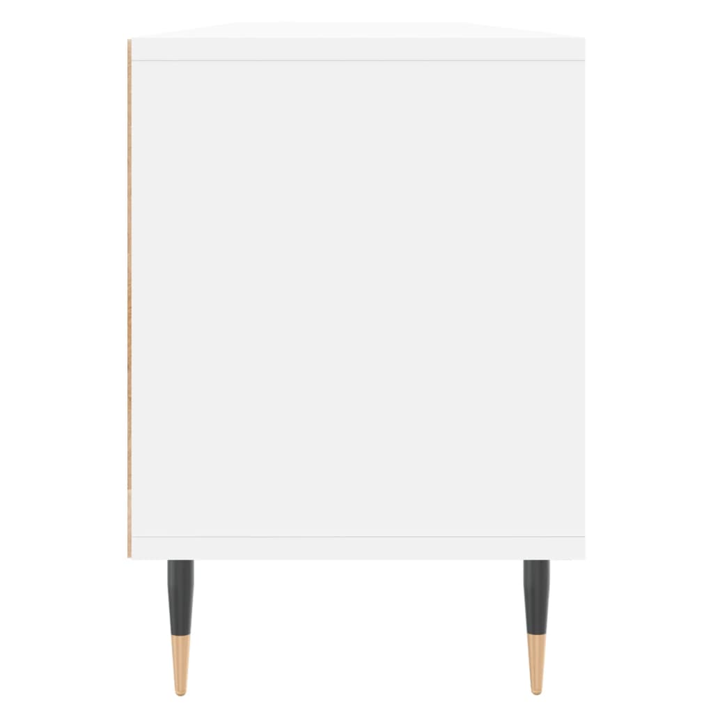 Televizoriaus spintelė, balta, 150x30x44,5cm, apdirbta mediena