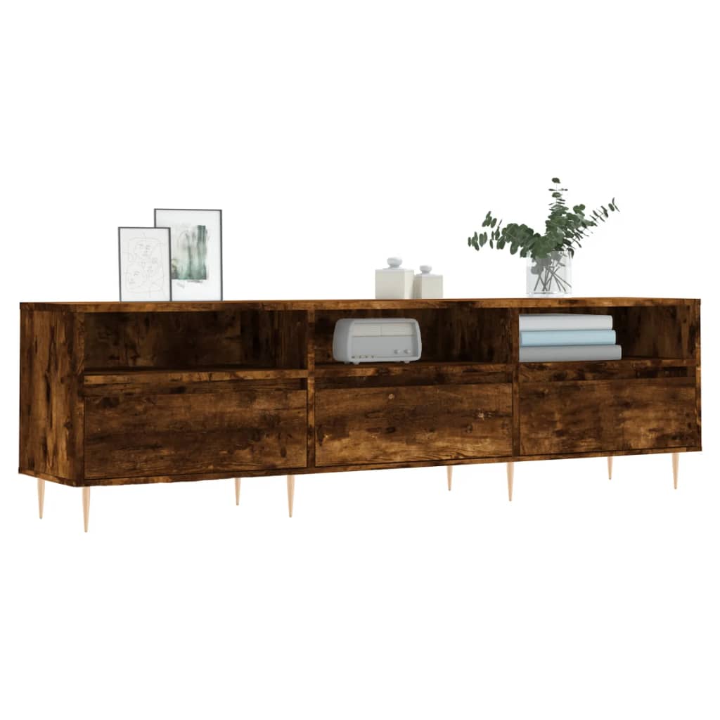 TV cabinet, smoky oak, 150x30x44.5cm, wood
