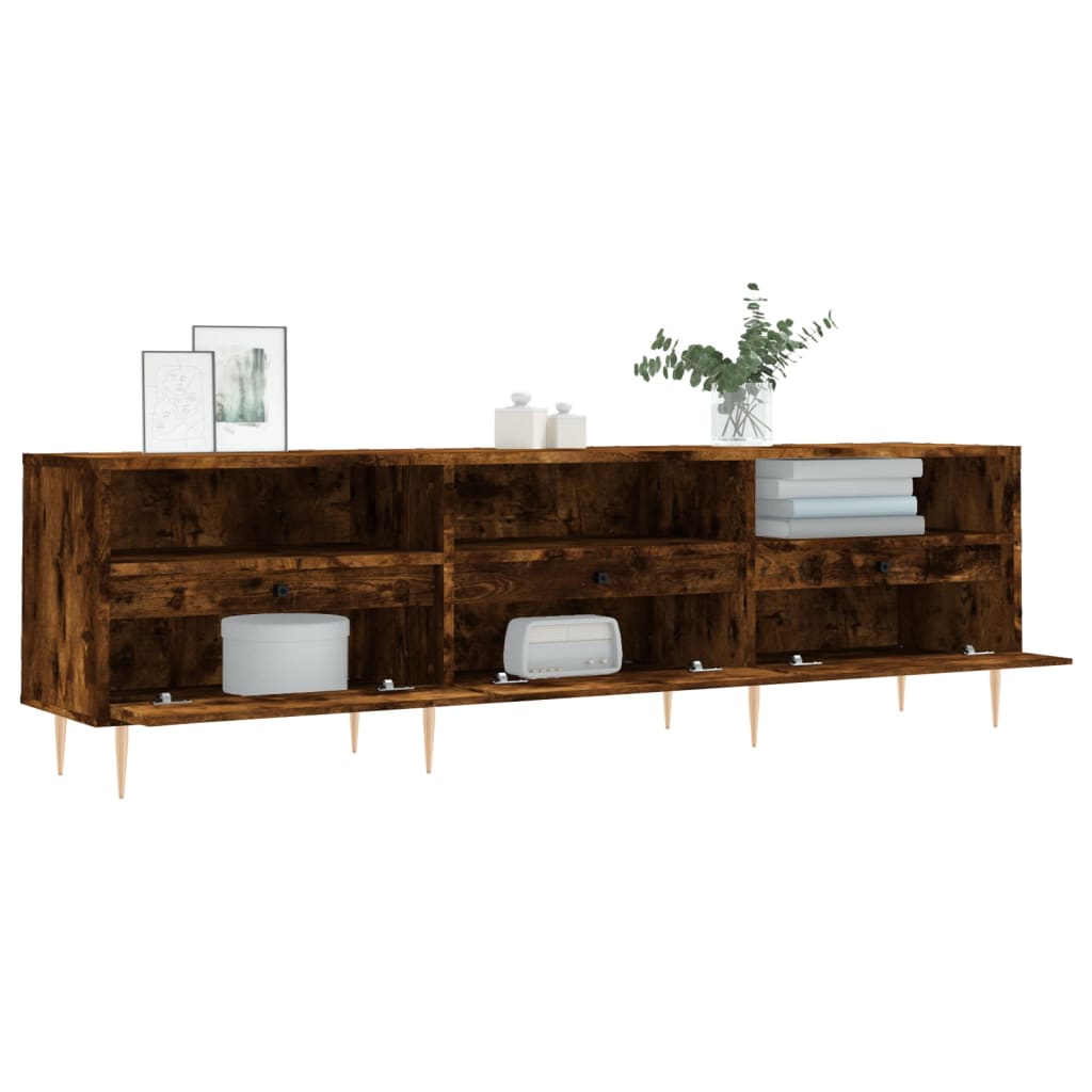 TV cabinet, smoky oak, 150x30x44.5cm, wood