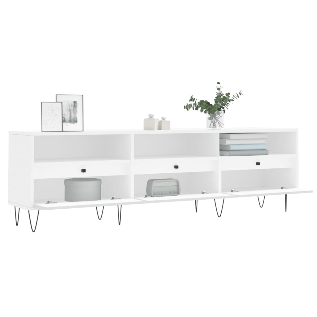 TV cabinet, white, 150x30x44.5cm, engineered wood