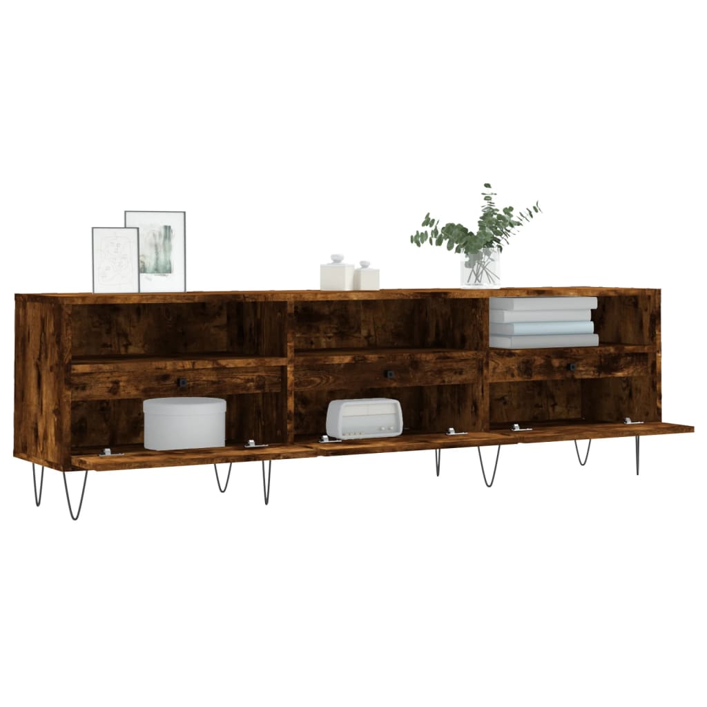 TV cabinet, smoky oak, 150x30x44.5cm, wood