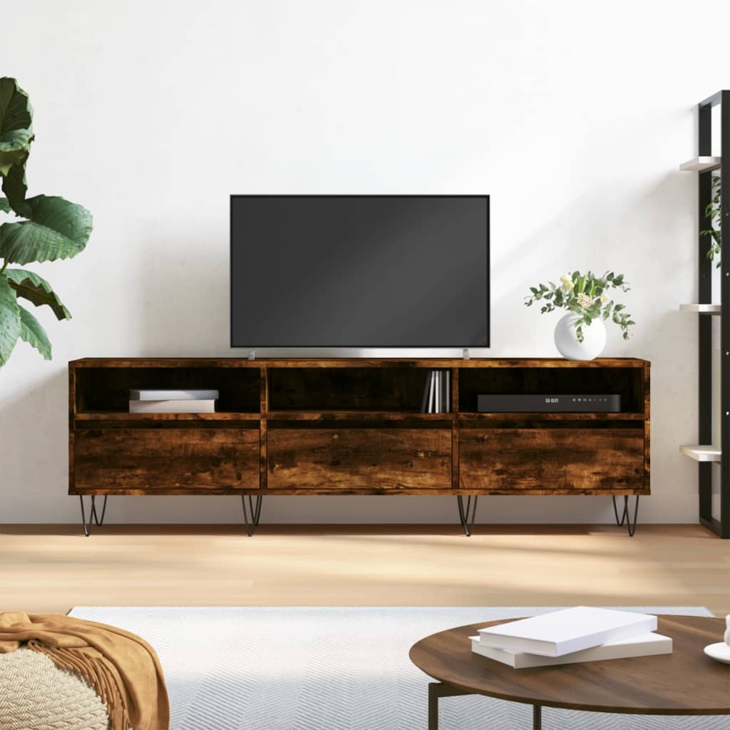 TV cabinet, smoky oak, 150x30x44.5cm, wood