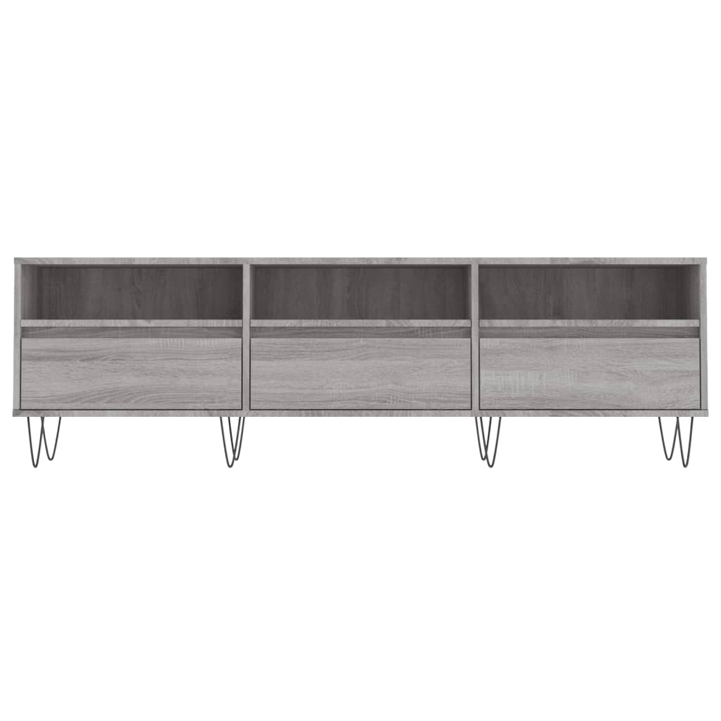 TV cabinet, grey oak, 150x30x44.5cm, wood