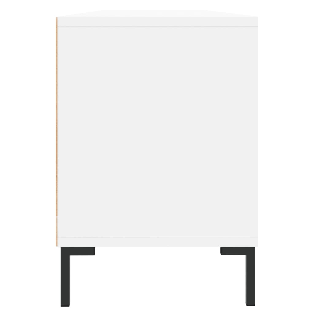 Televizoriaus spintelė, balta, 150x30x44,5cm, apdirbta mediena
