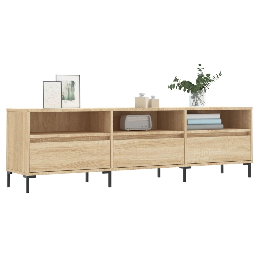 TV cabinet, oak, 150x30x44.5cm, engineered wood