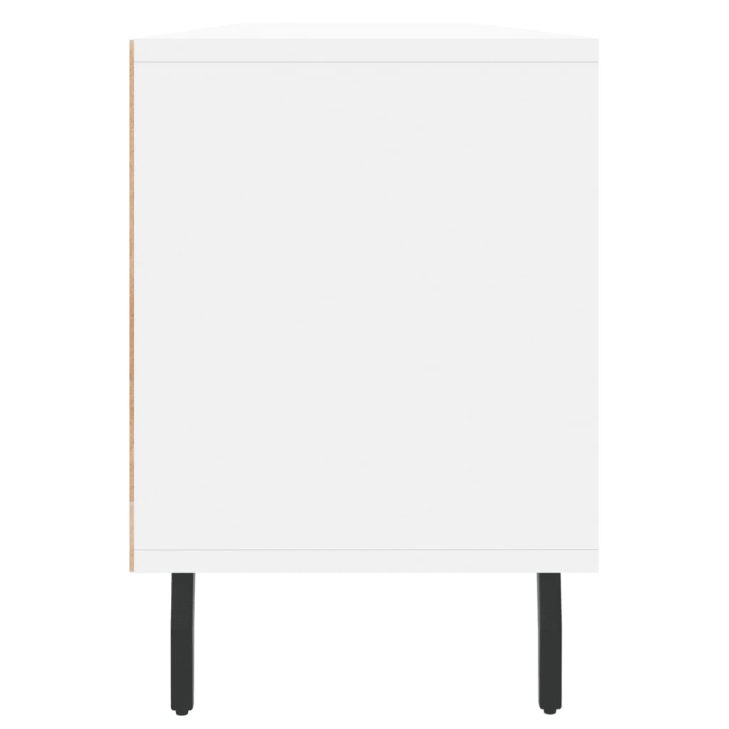 Televizora skapītis, balts, 150x30x44,5cm, apstrādāta koksne