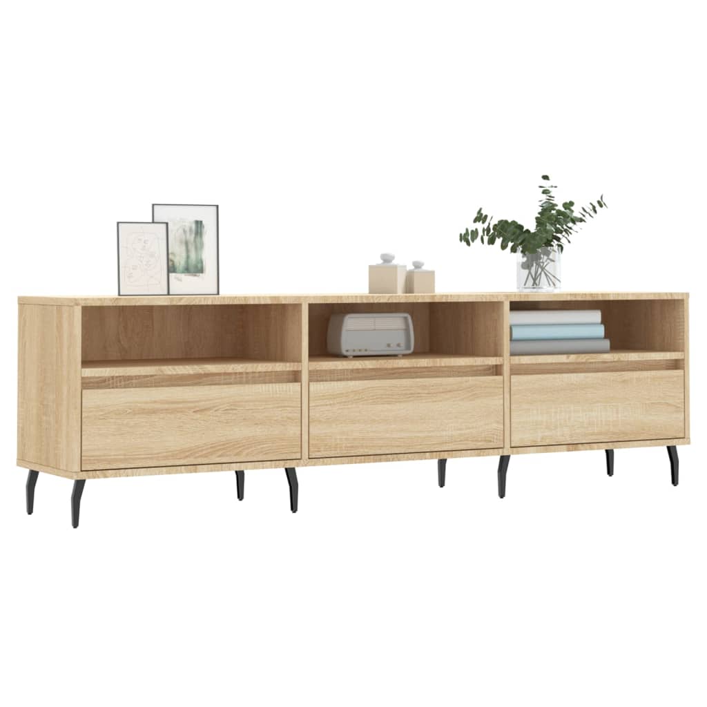 TV cabinet, oak, 150x30x44.5cm, engineered wood