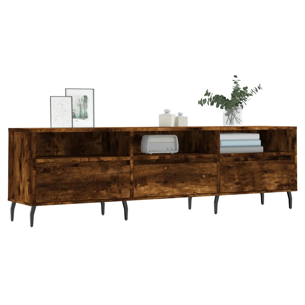 TV cabinet, smoked oak, 150x30x44.5cm, wood