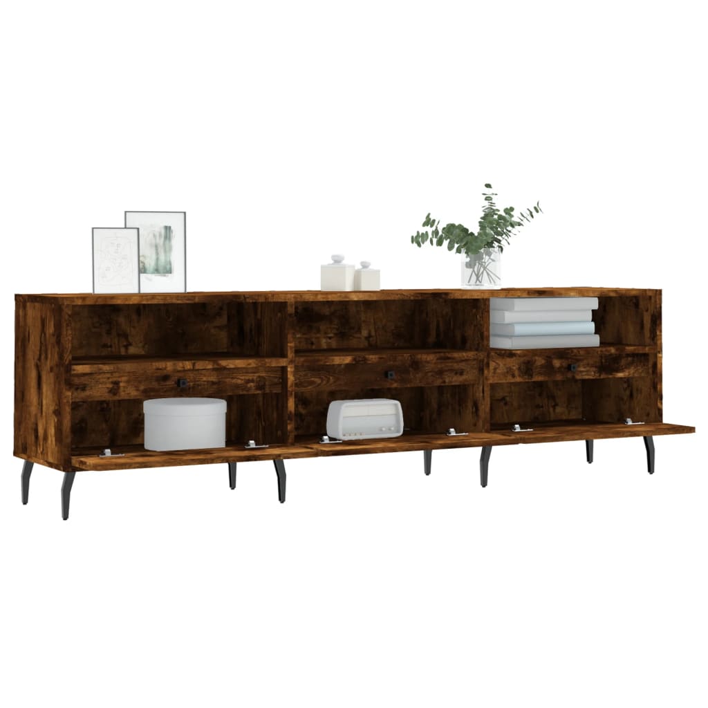 TV cabinet, smoked oak, 150x30x44.5cm, wood