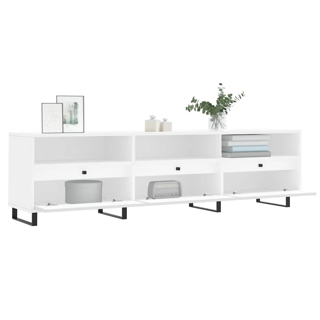 TV cabinet, white, 150x30x44.5cm, engineered wood