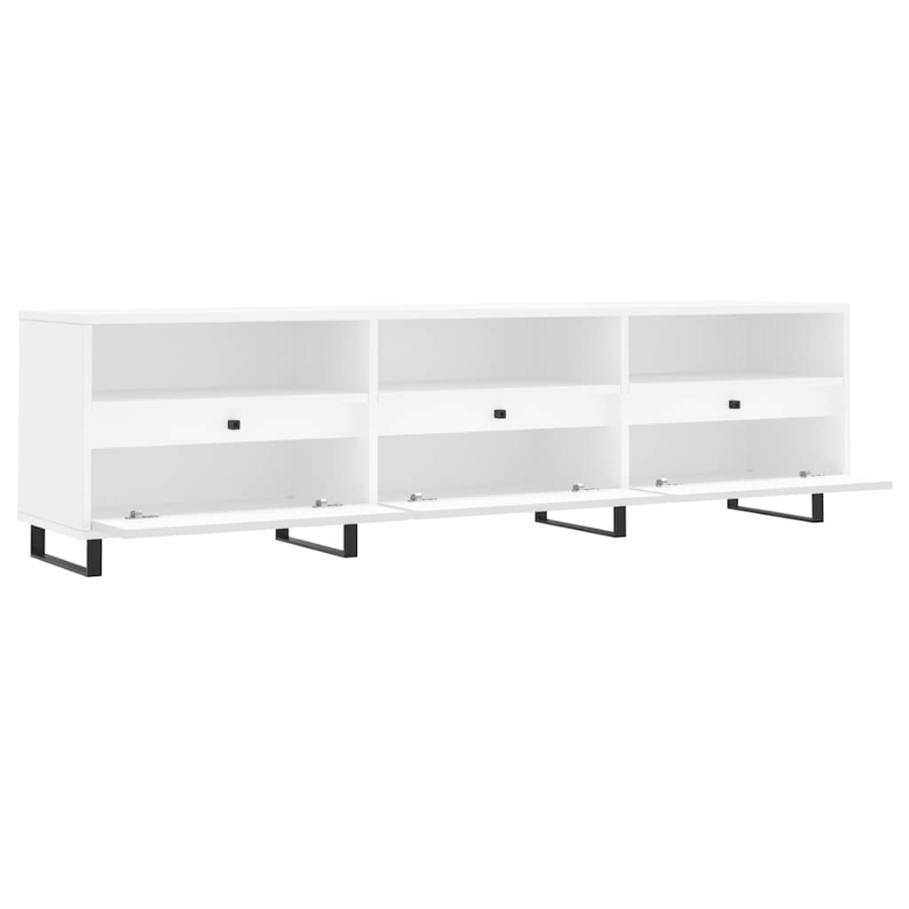TV cabinet, white, 150x30x44.5cm, engineered wood