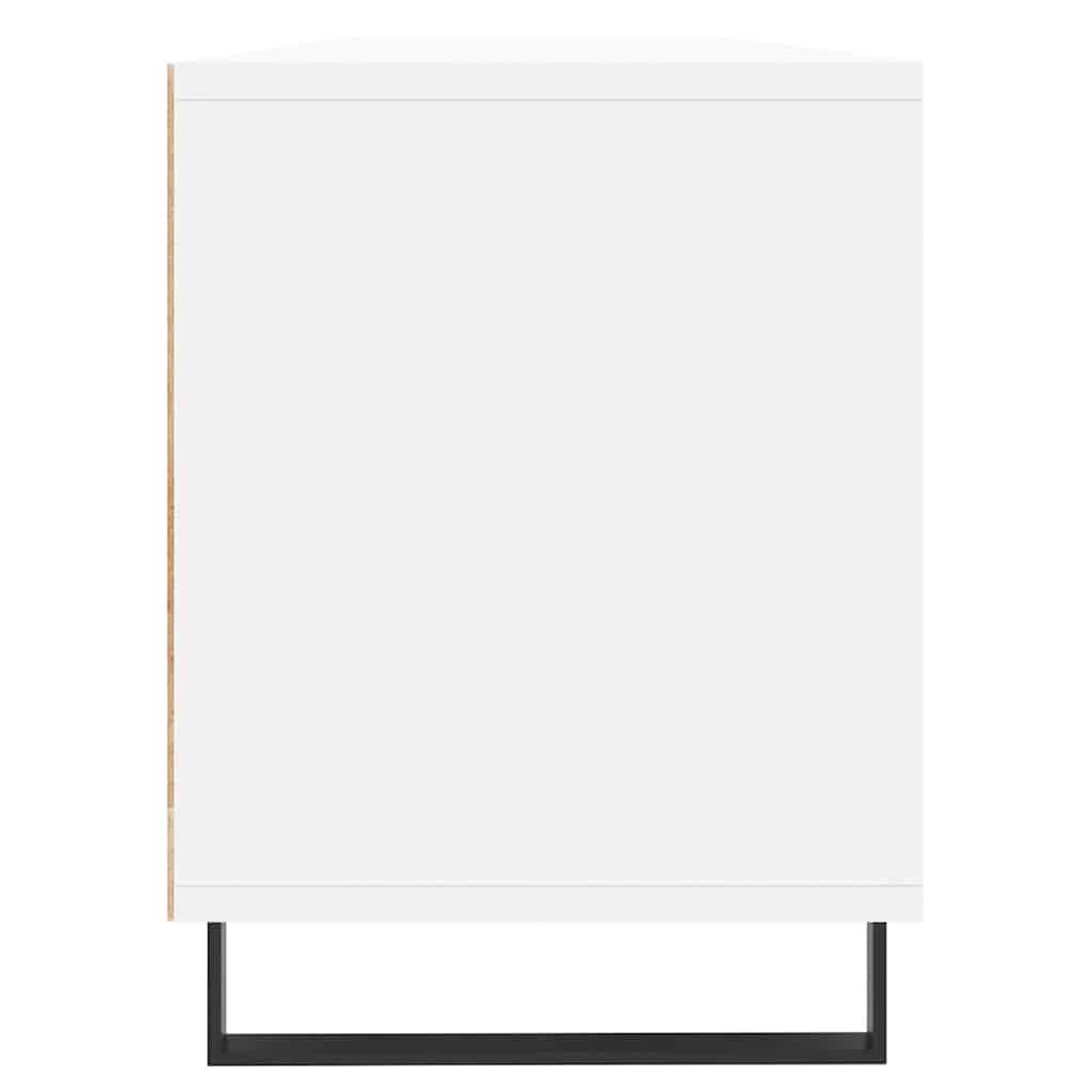 Televizoriaus spintelė, balta, 150x30x44,5cm, apdirbta mediena