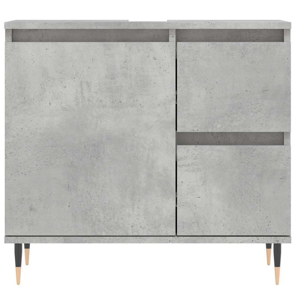 Bathroom cabinet, concrete grey, 65x33x60cm, wood