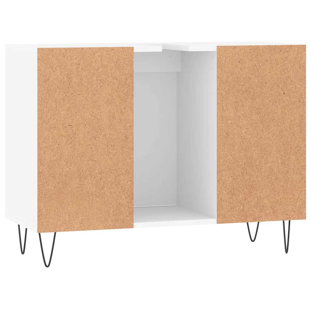 Vannas istabas skapītis, balts, 80x33x60cm, apstrādāta koksne