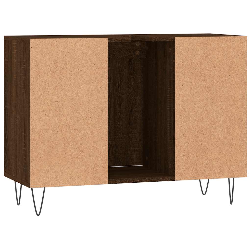 Bathroom cabinet, brown oak, 80x33x60cm, wood