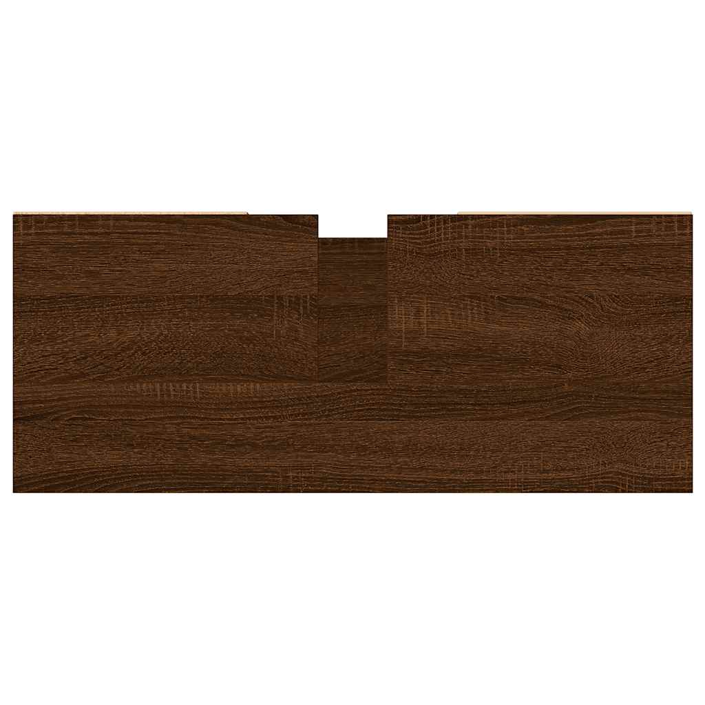 Bathroom cabinet, brown oak, 80x33x60cm, wood