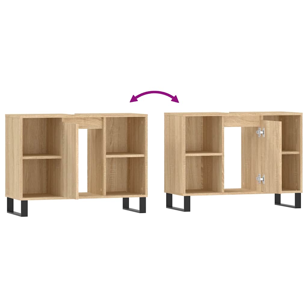 Bathroom cabinet, sonoma oak, 80x33x60cm, wood