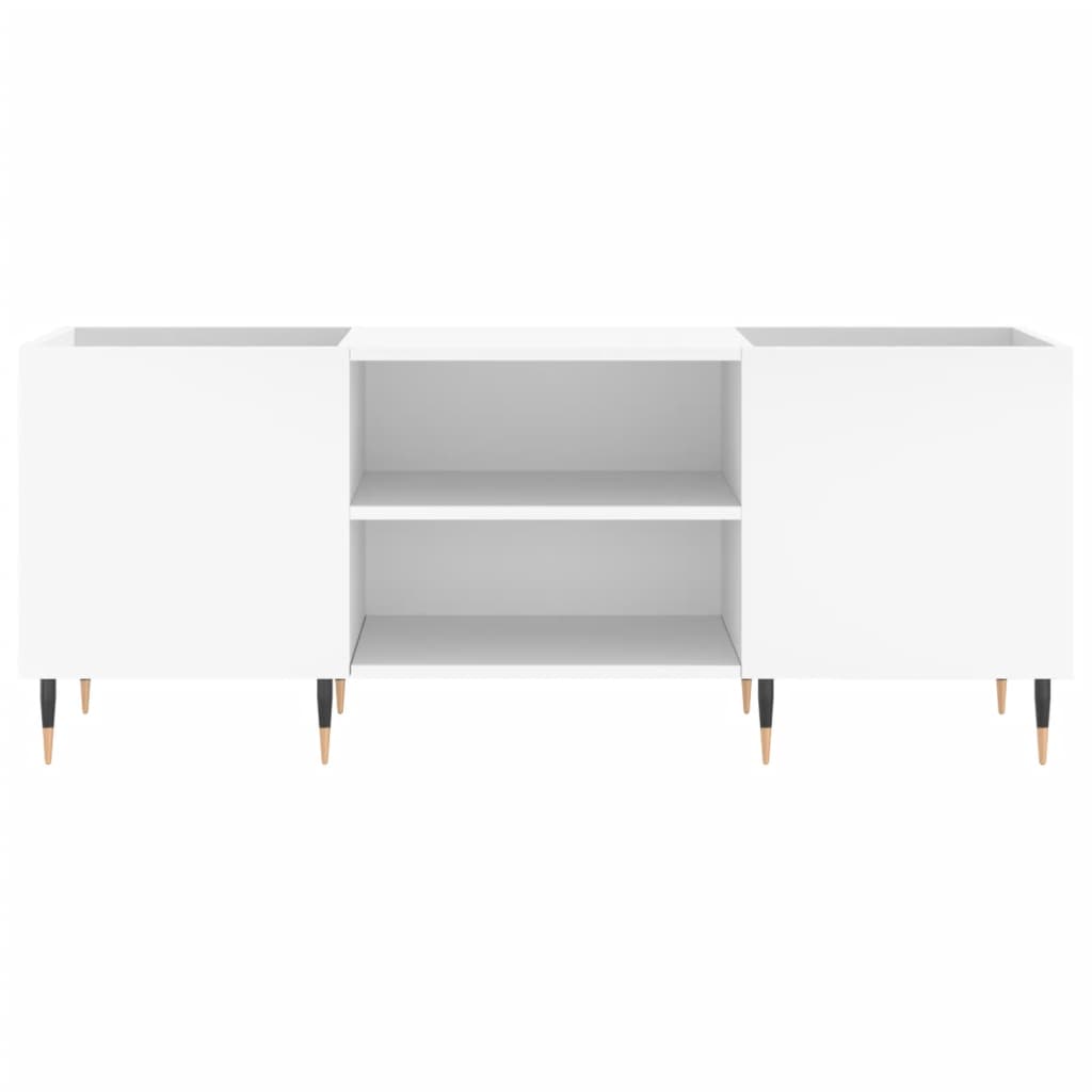 Vinyl record cabinet, white, 121x38x48cm, wood