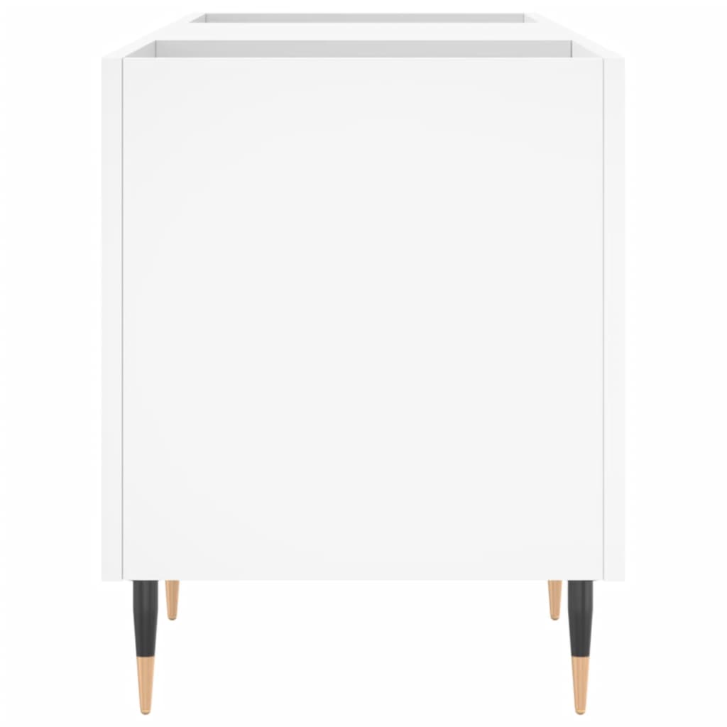 Vinyl record cabinet, white, 121x38x48cm, wood