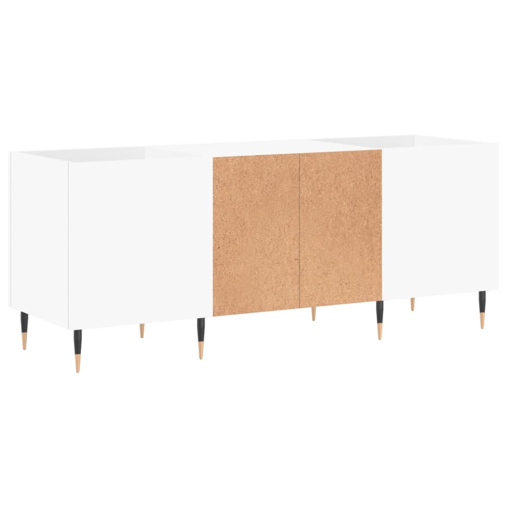 Vinyl record cabinet, white, 121x38x48cm, wood