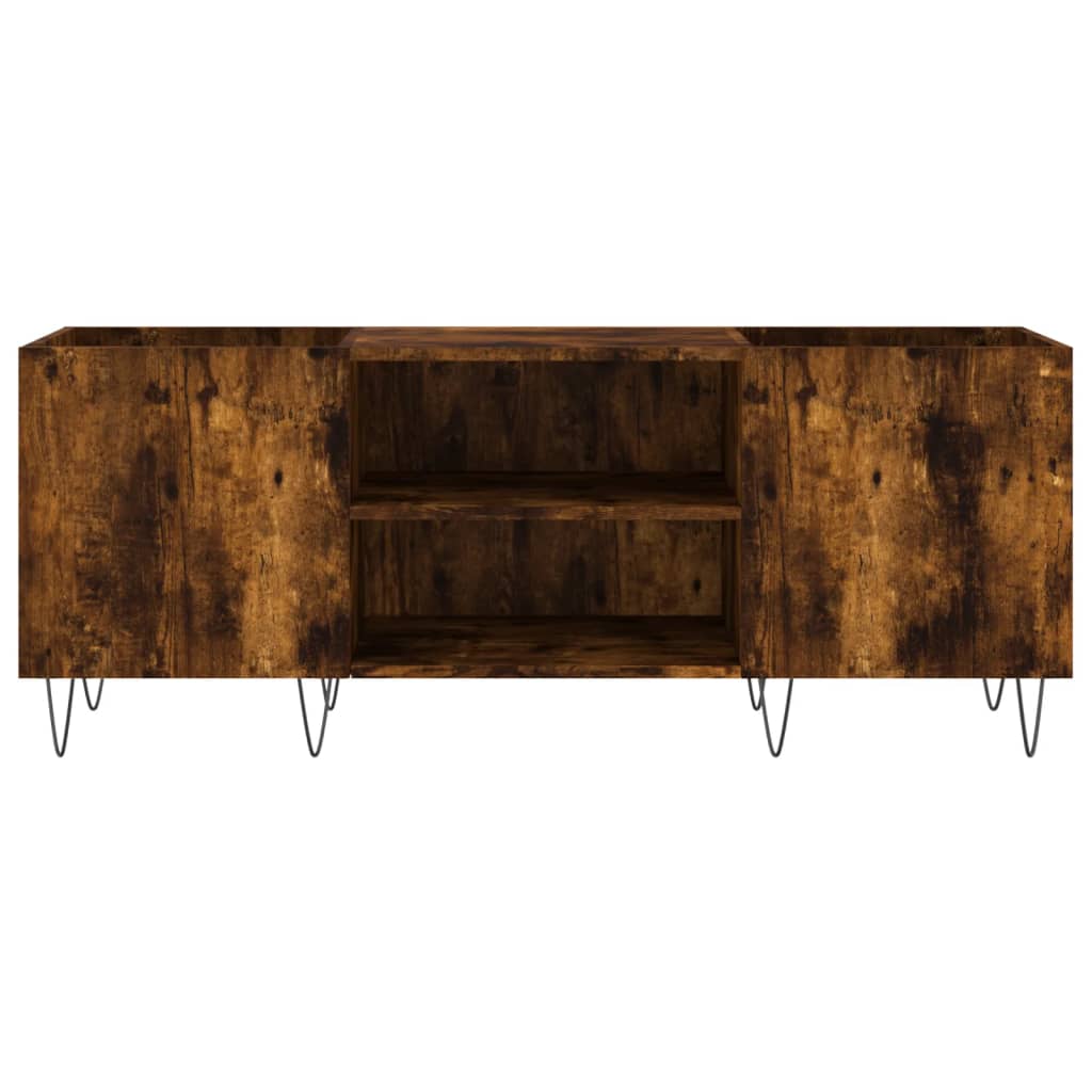 Vinilinių plokštelių spintelė, dūminė, 121x38x48cm, mediena