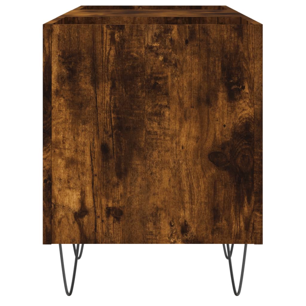 Vinilinių plokštelių spintelė, dūminė, 121x38x48cm, mediena