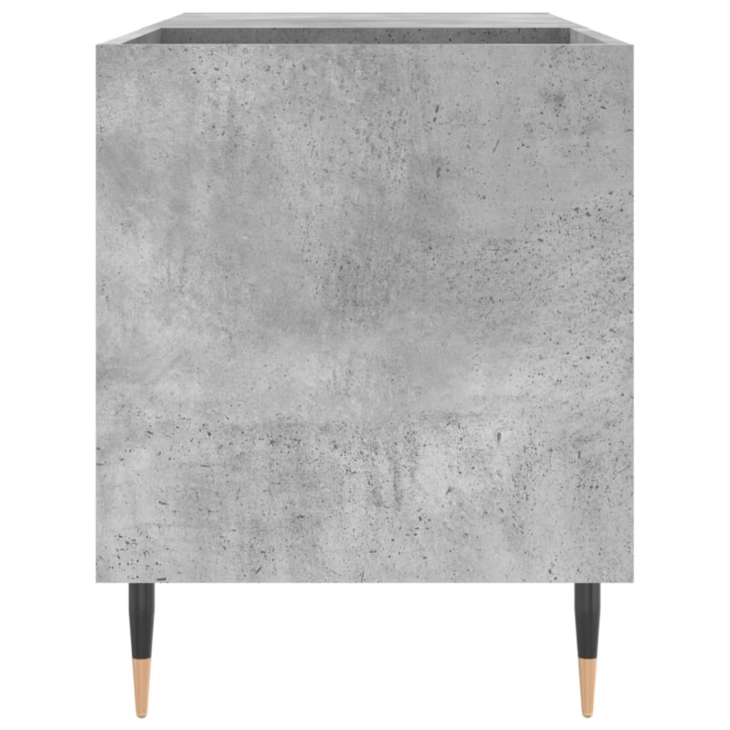 Vinila plateņu skapītis, betona, 85x38x48cm, koks