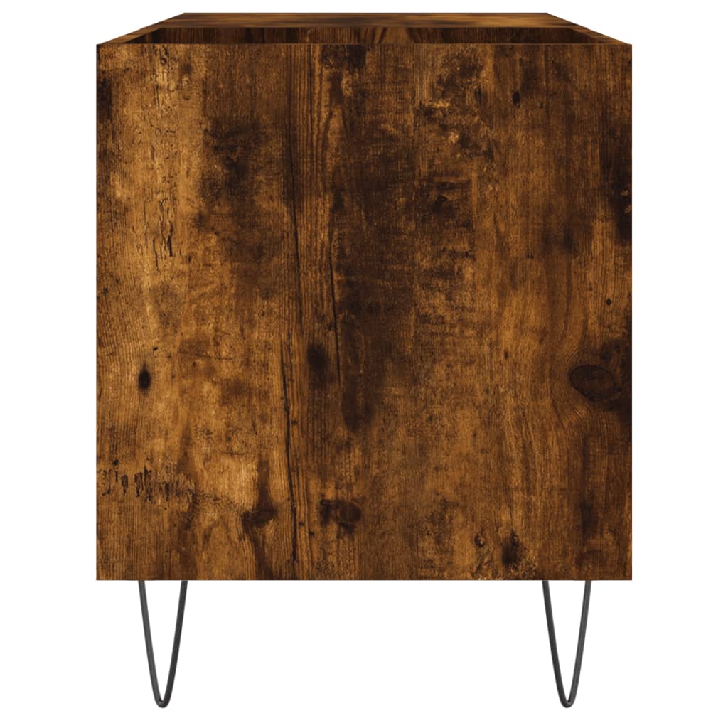 Vinila plateņu skapītis, dūmu krāsā, 85x38x48cm, koks