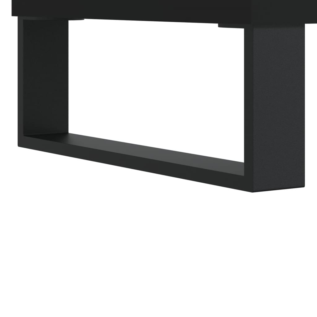 Vinila plašu skapis, melns, 85x38x48cm, koks