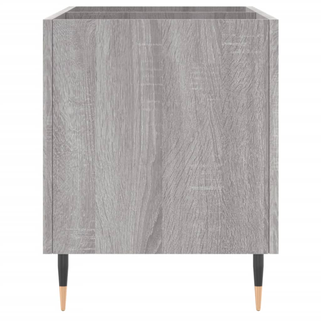 Vinilinių plokštelių spintelė, pilka, 74,5x38x48cm, mediena