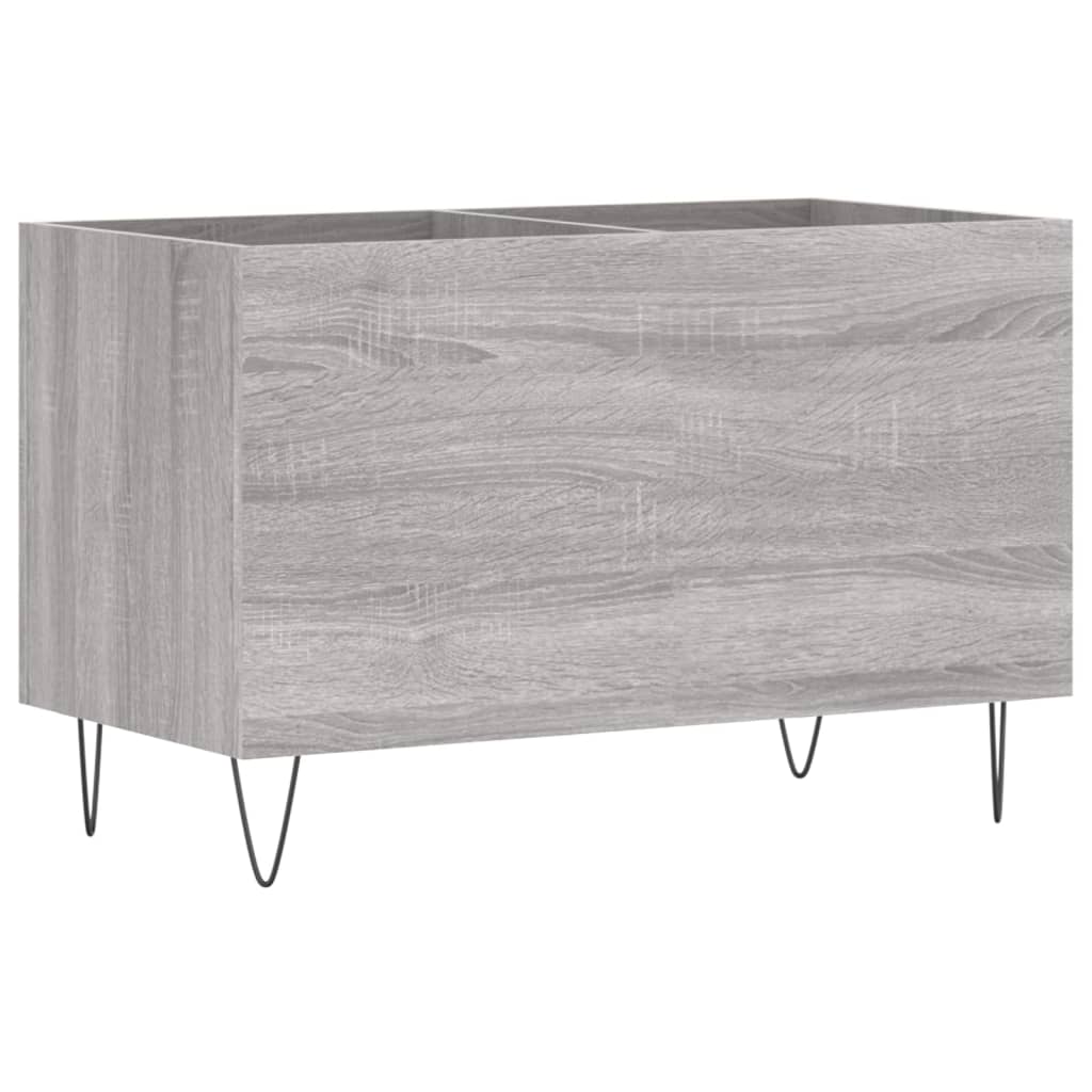 Vinyl record cabinet, gray, 74.5x38x48cm, wood