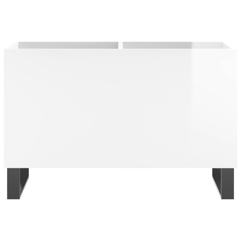 Vinyl record cabinet, white, 74.5x38x48cm, wood