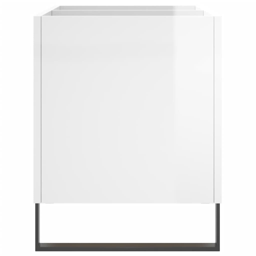 Vinyl record cabinet, white, 74.5x38x48cm, wood