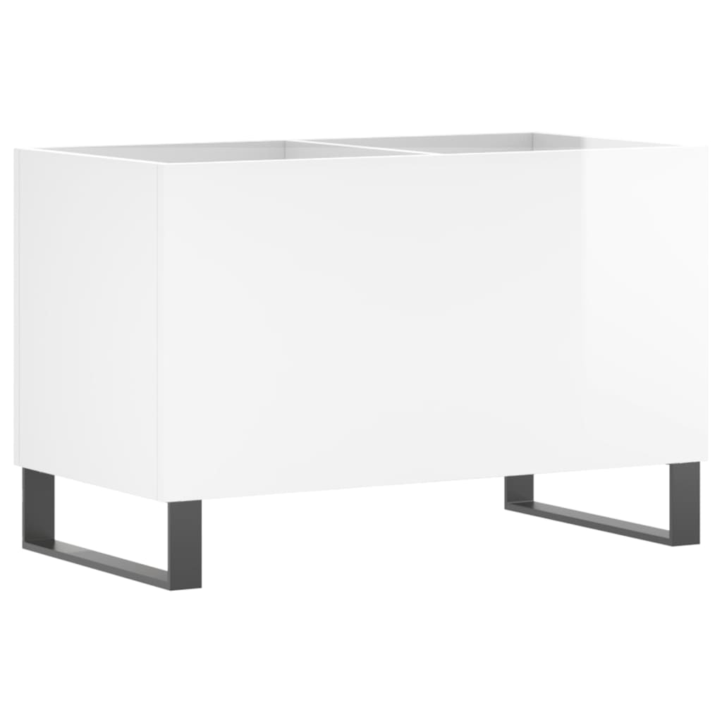 Vinyl record cabinet, white, 74.5x38x48cm, wood