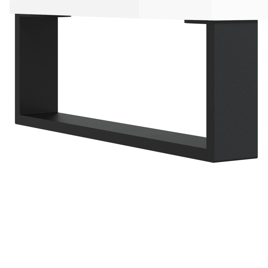 Vinyl record cabinet, white, 74.5x38x48cm, wood