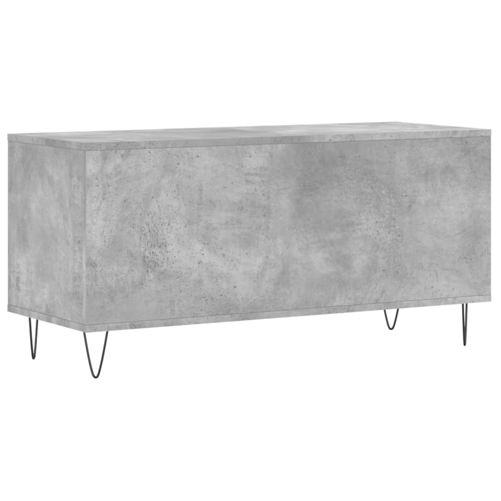 Vinilinių plokštelių spintelė, betono, 100x38x48cm, mediena