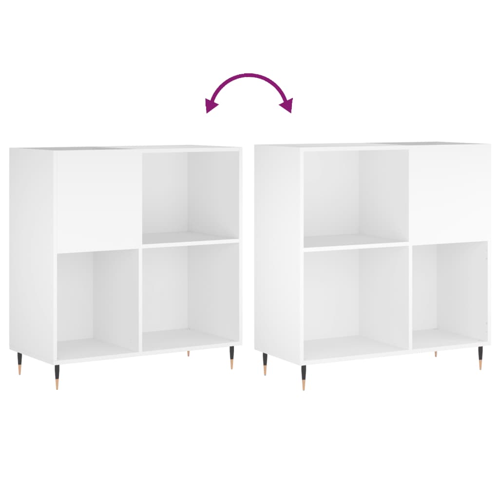 Vinyl record cabinet, white, 84.5x38x89cm, wood