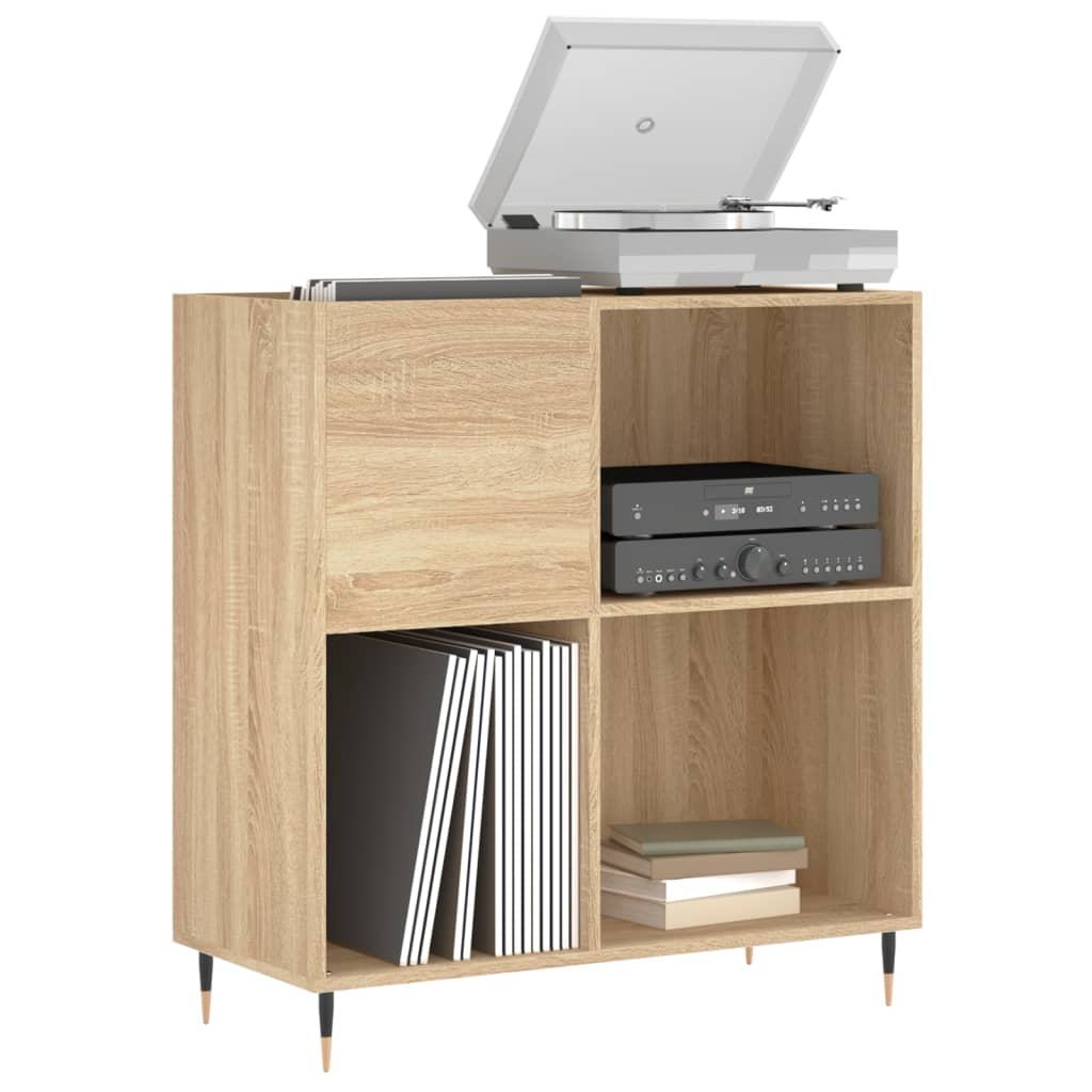 Vinyl record cabinet, oak, 84.5x38x89cm, wood