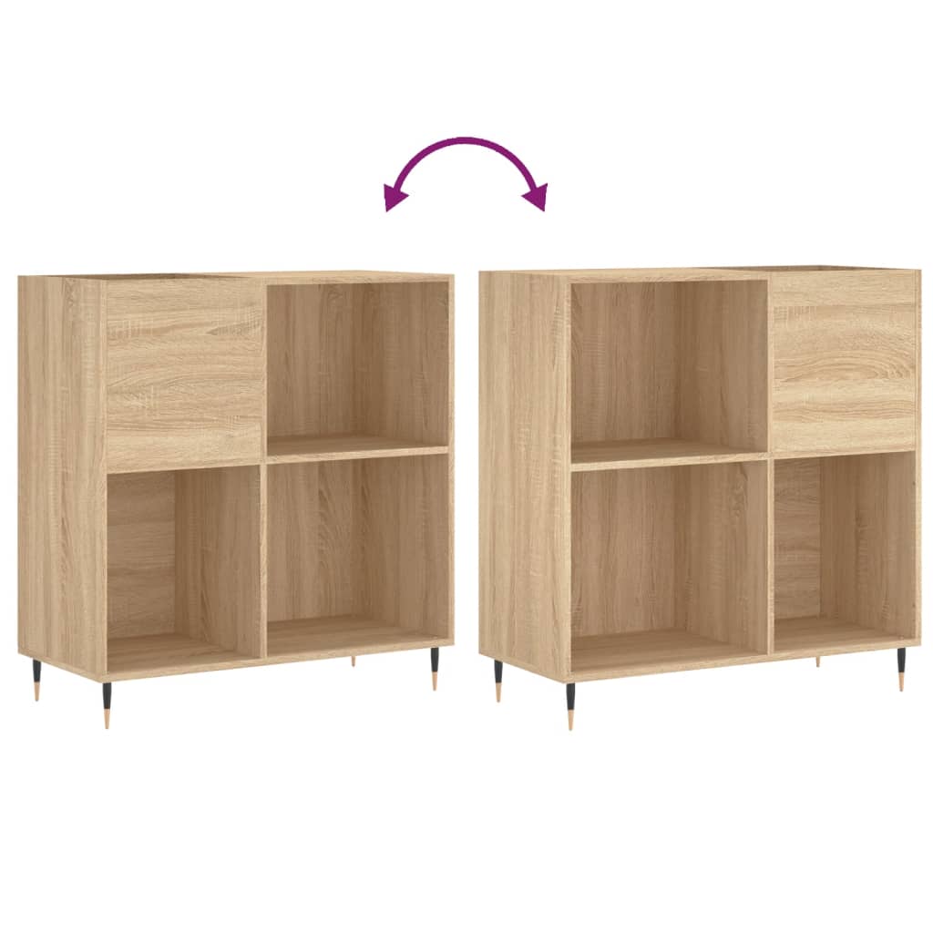 Vinyl record cabinet, oak, 84.5x38x89cm, wood