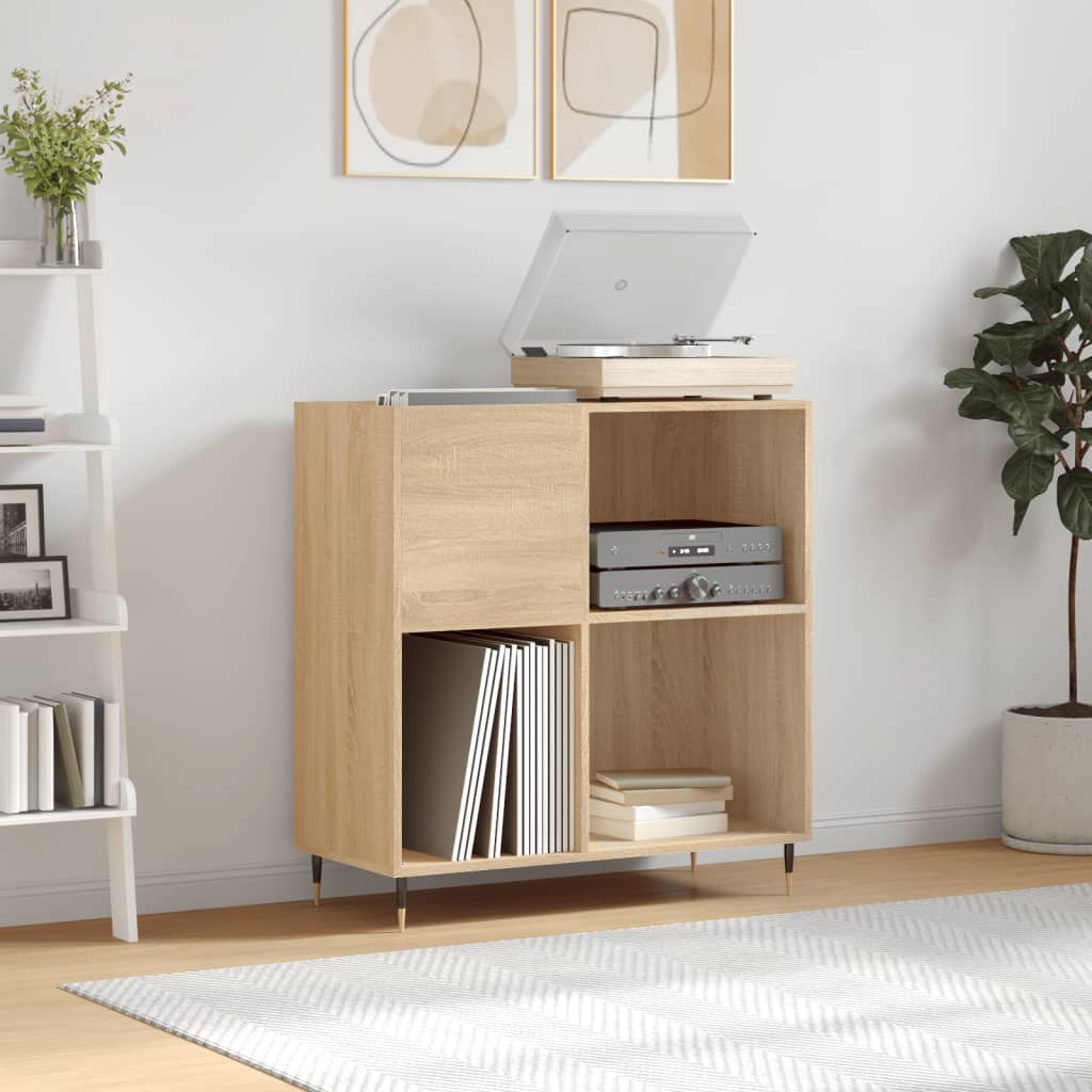 Vinyl record cabinet, oak, 84.5x38x89cm, wood